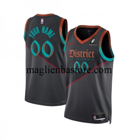 Maglia NBA Washington Wizards Personalizzate Nike 2023-2024 City Edition Nero Swingman - Uomo